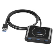 Bộ Chia USB 3.0 4 Cổng Ugreen 20291 (Dây dài 1m Black) Chính Hãng