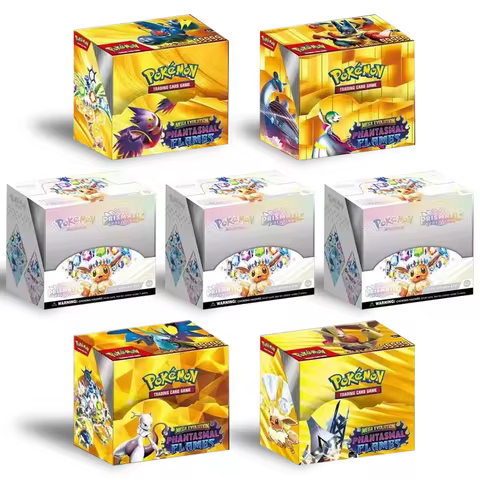 New 36bag Pokemon Card MEGA EVOLUTION Lucario Prismatic Evolutions Game Cartoon English Booster Batt
