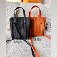 Japanese Style~pp Pleated Series Small Square Bag Portable Canvas Bag Messenger Bag Portable Bag Lig