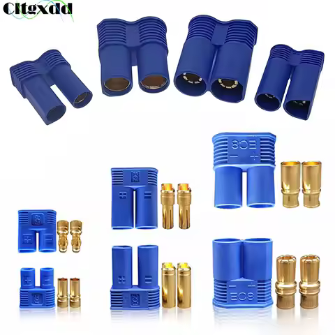 Cltgxdd 2/5/10pcs EC2 EC3 EC5 EC8 Banana Plug Battery Motor Male And Female Socket Aviation Model Hi
