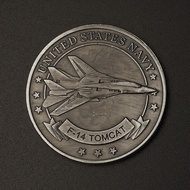 เหรียญจำลอง F-14 Tomcat Fighter Plane เครื่องประดับตกแต่งหน้าต่างสไตล์อเมริกัน ของเล่นทหาร ของขวัญที