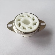1pcs Ceramic Tube Socket GZC8-1-A GZC8-1-A-G Large 8 Pin Silver Plated Electronic Tube Holder Outlet