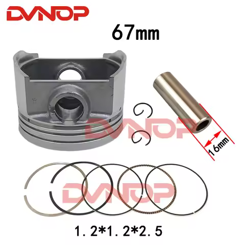 Motorcycle piston and ring for YAMAHA AG200 ZS200-GY LZX200GY-2 LY200