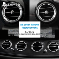 For Mercedes-Benz E Class W213 E200L E300L 2016-2020 Accessories Car Central Console Air Outlet Decoration Ring Stickers