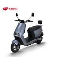 五星钻豹72V电动轻便摩托车超长续航电动车电瓶车N1 铂光晶灰/合金白