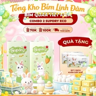 COMBO of 2 Supdry Eco Diapers/Pants, SAP Aqualock Technology, Super Absorbent, Spill-Proof, Comforta