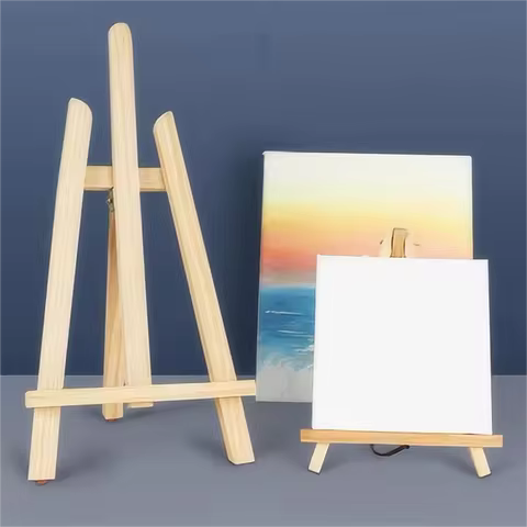 Wood Artist Tripod Painting Easel with Drawing Board Pigment Display Holder Desktop Painting Table N