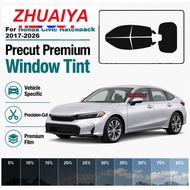Precut Nano Ceramic Tint For Honda Civic Hatchback 2017-2026 2Mil UV99% IR99% 5Yr Warranty