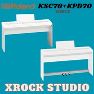 Roland KPD-70 + KSC-70 Original Stand Design for FP-30x Digital Piano - White / Black  ( KPD70 / KSC