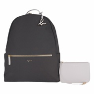 agnes b. Metal Comes With Coin Purse Nylon Backpack (Dark Iron Gray) Medium