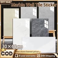 Marble Wall Tile Sticker Adhesive PVC 30x60cm Dinding Bathroom Kitchen Waterproof Printed Wallpaper