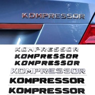3D ABS KOMPRESSOR Logo Car Badge Emblem Decals Sticker For Mercedes Benz C180 C200 W212 C55 CLK200 W