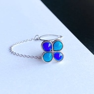 Clover【藍Blue Sky】景泰藍領帶胸針純銀景泰藍