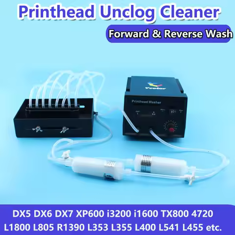 Printhead DTF Solvent UV Cleaning Machine Washer Kit Unclogging For Epson L1800 L805 i1600 i3200 472