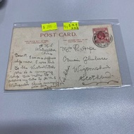 1911 香港寄蘇格蘭 香港郵票僑資五世4仙郵票 品相如圖 明信片