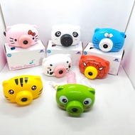 Bubble Kamera / bubble Camera gelembung busa ada music dan lampu duck - Hello kitty - Keropi - dorae