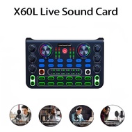 เครื่องผสมเสียงการ์ดเสียง HD X60L เวอร์ชั่นภาษาอังกฤษ สําหรับคาราโอเกะ ออกอากาศ KTV ร้องเพลง ไลฟ์สด