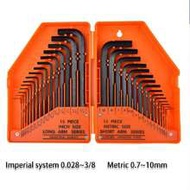 30pcs Hex Wrench Set Imperial Metric Combination Hex Key Wrench Set With Storage Case, Tools For Men