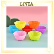 LIVIA Round Silicone Cup for Cupcake Muffin Cup Silicone Cupcake CupcakE