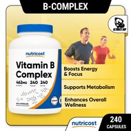 Nutricost, Vitamin B-Complex, 462mg, Energy, Metabolism, Immune Support, 240 Capsules