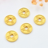 Xin 2507- (5 Pieces) Sand Gold Color Preservation Five Emperor Coins Transfer Beads Bracelet Accesso