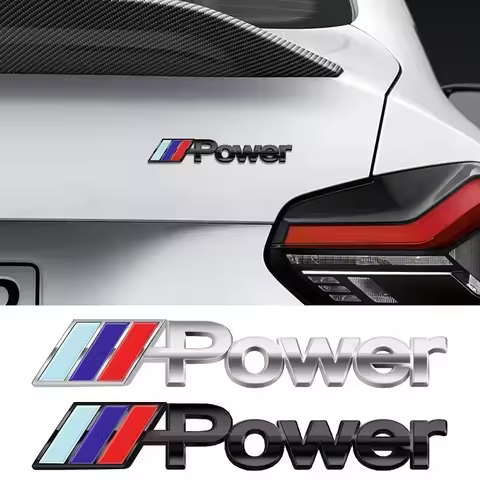 2pcs Car Side Fender Emblem Sticker Accessories For BMW M Power 3 5 7 Series e46 e90 e60 X3 X4 X5 X6