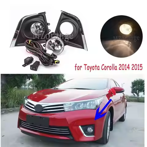 1 set Fog Lights Headlight For Toyota Corolla Altis 2014 2015 2016 led Fog Lamp Cover Grill Bezel Fr