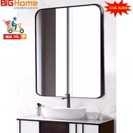 Gương soi treo tường gương decor viền nhômkt 70x50cm - 60x40cm màu đen vàng không rỉ sét không ố mà