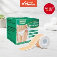 4x150CM Silicone Scar Tape for Post-Surgical Scars, Extra Long Reusable Strips for C-Section, Tummy 