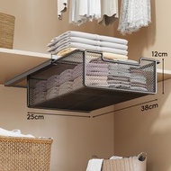 衣櫃 分層架 隔板抽屜式置物架 分層衣服收納架 衣物免打孔下掛籃(平行進口）（快遞送貨上門）