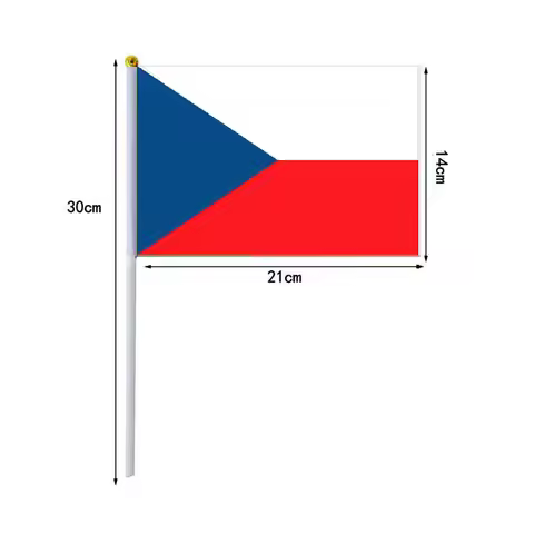 10 Pcs/lot Czech Republic Hand Waving Flags 14x21cm Czech Republic Flag Wholesale