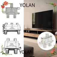 YOLANDAGOODS1 TV Antenna Satellite Splitter, Cable TV Signal Receiver Distributor 5 to 2400MHz Coaxial Cable Antenna, Connecting TV Signals TV Satellite Splitter Female Connector