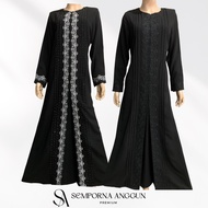 NOUR | Jubah Haji Umrah Jubah Muslimah Hitam - Abaya, Bersulam &amp; Nursing (#26007)