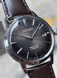 Brand New Seiko Presage Grey Cocktail Time Men's Automatic Dress Watch SRPJ17J1
