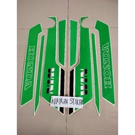 HIJAU Win 1984 84 white green striping sticker