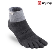 Injinji Trail Midweight Mini Crew Unisex Running Socks - Granite