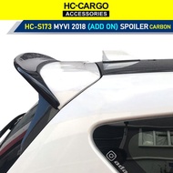 Spoiler DUCK TAIL Carbon ABS MYVI GEN3 2018 - 2023 Add On Original Spoiler Top Up Style - HC CARGO
