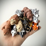 1pc 3D Printed Articulated Animal Model Toys - Lion, Cheetah, Anubis Dog, Gray Wolf, Brown Bear, Whi
