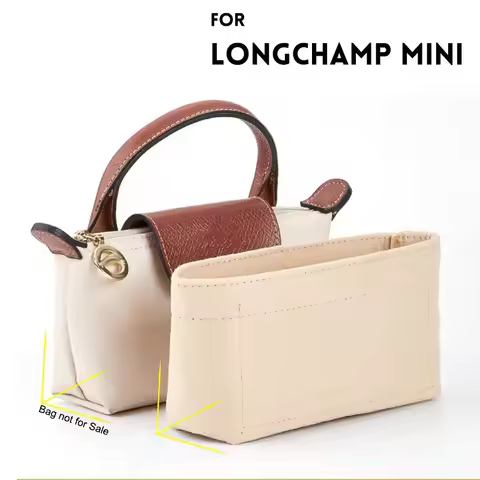 Bag Organizer for LONGCHAMP Mini Tote Timid Bag Storage & Finishing Inner Bag Liner Handbags Insert 