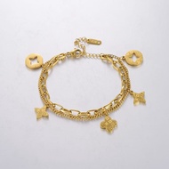 [ Bayar Ditempat ] Gelang Titanium Wanita Anti Karat Dan Luntur / Gelang Titanium Wanita / Gelang Ti