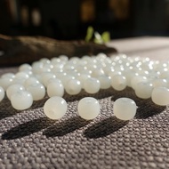 Jade Hetian Jade Putih Jade Hetian Putih Jade Vintage Gaya Lama Manik 7*8mm Jade Manik Aksesori Mani