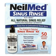 พร้อมส่ง  ชุดล้างจมูกน้ำเกลือ50ซอง มาพร้อมขวด NeilMed Sinus Rinse - A Complete Sinus Nasal Rinse Kit