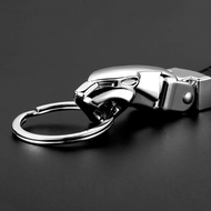 Móc Khóa Da Thật Kim Loại Cao Cấp Hình Đầu Báo Dành Cho Jaguar F-PACE XJ XE XF XJ F-TYPE E-PACE