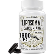 Liposomal Calcium AKG Supplement 1500 MG (Alpha-Ketoglutaric Acid), High Absorption, More Effective 