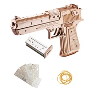 Wooden Puzzle for Adult Desert Eagle Wood Rubber Band Gun Defender Building, AK47 Revolver Pistol To