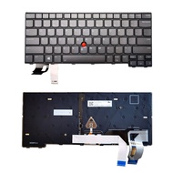 คีย์บอร์ดโน้ตบุ๊ก Thinkpad T14 GEN3 GEN4 P14s L14 Gen3 GEN4 ใหม่พร้อมฟังก์ชันมีนิ้วและมีฟังก์ชันสื่อ