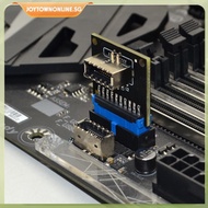 [joytownonline.sg] USB 3.1 Type C Front Panel Socket Board USB3.0 19Pin to TYPE-E 20Pin Module