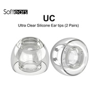 Softears UC Ultra Clear Silicone Ear Tips Eartips 1Card(With 2Pairs) For In-Ear Earphones Volume FD3 KATO