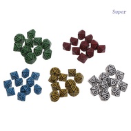 Super 10Pcs 10 Sided Polyhedral Acrylic Table Game Dice D10 Dice for Math Dice Games Acrylic Dices K