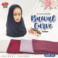 TUDUNG BAWAL CURVE COTTON | TUDUNG BAWAL CURVE | BIDANG 50